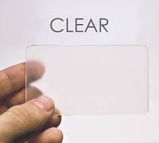 Clear Plastic Card